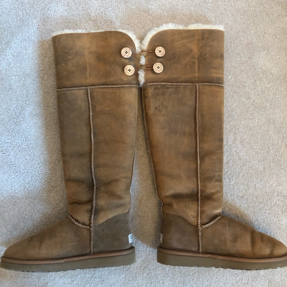 Ugg knee-high bailey button boots size 9